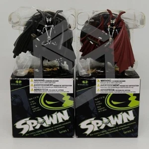 MCFARLANE SPAWN MINI TRADING FIGURE [SPAWN I] NORMAL & BLACK AND WHITE LOT OF 2 - Picture 1 of 3