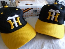 NEW MIZUNO Japan OSAKA HANSHIN TIGERS Baseball Cap Hat YELLOW BLK Fitted 58-60CM