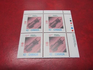 CANADA Unitrade# 1131 42c 1988 OLYMPIC WINTER GAMES UR INSCRIPTION BLOCK MNH - Picture 1 of 1