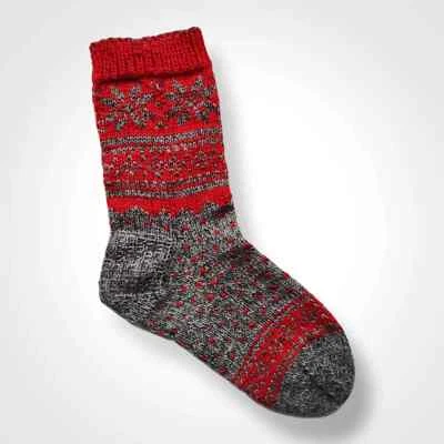 Calcetines tejidos a mano, calcetines cálidos, calcetines de lana, calcetines de invierno, calcetines grises, calentadores de pies Foto 1 de 4