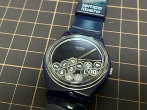 Swatch Atch Analog Quartz Men Free Time Bruno Munari 1997 Vintage Collectable - Picture 1 of 15