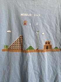 2007 Nintendo Mario Bros Shirt Size XL 8 Bit Level One NES