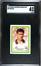 Rivaldo 1993 Rookie Sticker #90 Corinthians Panini Brasileiro SGC 4 Excellent