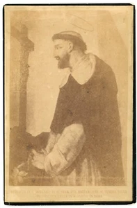PHOTO CABINET carte album, Ritratto di San Domenico Di GUZMAN d'après dessin - Picture 1 of 2