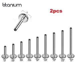 2 Stück. 16G 14G G23 Titan 4 mm Basis Innengewinde Ersatz Labret Post - Bild 1 von 4