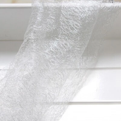 1 M Gold Line Messy Mesh Yarn Lace Net Hollow Fabric Wedding Bouquet Decor - Image 1 of 4