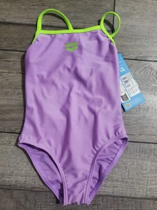 ARENA Feel Girls' Youth Light Drop Back Solid One Piece Swimsuit, Sz 4T(20) - Picture 1 of 5