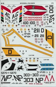 Calcomanías AKS19 Almark 1:72 McDonnell F3H-3 Demon CAG EE. UU. Independencia - Imagen 1 de 5
