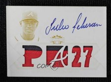 2012 Topps Triple Threads Patch Auto Printing Plate Yellow 1/1 Julio Teheran