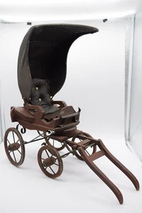 Large Vintage Antique Old West Wood & Metal Horse Carriage Stagecoach Model - Picture 1 of 10