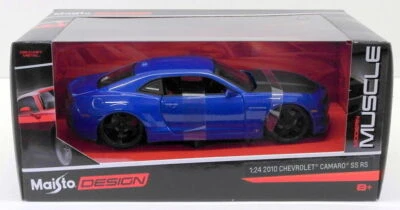 Maisto 1/24 Scale Diecast 31359 - 2010 Chevrolet Camaro SS RS - Blue - Photo 1/4