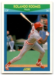 1990 Score Rising Stars Rolando Roomes Cincinnati Reds #92