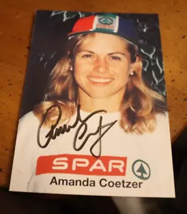 Amanda Coetzer AUTOGRAPH ~ 4x6 Photograph Card - Picture 1 of 1