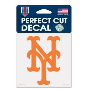New York Mets 4"x4" Perfect Cut Car Decal [NEW] MLB Auto Sticker Emblem - Picture 1 of 1