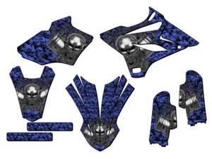 2019-2021 YZ 85 FLAMING GEARHEAD Blue Senge Graphics Kit Compatible with Yamaha - Picture 1 of 10