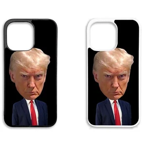 Printed Silicone Clip Mobile Phone Case Cover For iPhone Bobblehead Donald Trump - Picture 1 of 6