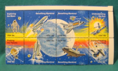 18c Space Achievements-MNH Block of 8-Scott# 1912-19-Issued 1981 - Image 1 of 2