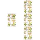 4 Pack Kaktus-Aufkleber Frische Pflanzentapete Schlafzimmer Wanddeko Karikatur