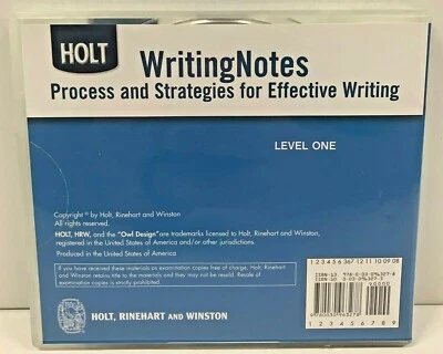 Holt Writing Notes Process & Strategies for Effective Writing Level One DVD-ROM - Image 1 of 3