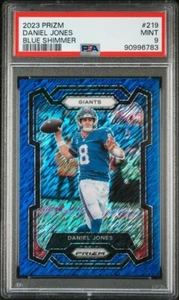 2023 Panini Prizm - Blue Shimmer Prizm /25 #219 Daniel Jones NY Giants - Picture 1 of 2