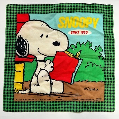 Pañuelo vintage 1958 Hallmark Snoopy Peanuts retro Japón coleccionable pañuelo Foto 1 de 4