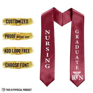 Nursing Graduation Stole, Customized, Nurse stole graduation custom, 2022 - Picture 1 of 4
