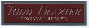TODD FRAZIER REDS TARGHETTA PER BASEBALL AUTOGRAFATA firmata espositore CUSTODIA CUBO - Foto 1 di 3