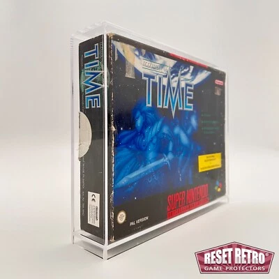 Scatola acrilica per Super Nintendo BIG BOX SNES custodia protettiva UV RESET RETRO protectors