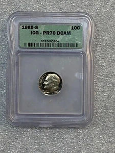 1985-S ICG PR70DCAM Roosevelt Dime - Picture 1 of 2