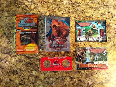 JURASSIC PARK lll TRADING CARD SET 72 CARDS 3D VIEWER PROMOS & WRAPPER "READ" - Image 1 of 4