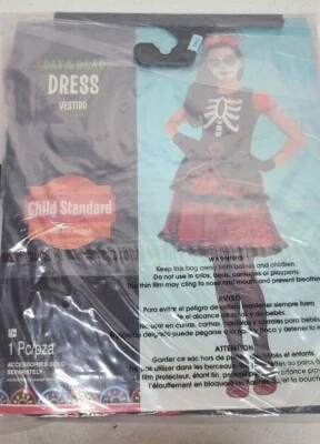 Nuevo con etiquetas Disfraz de Halloween Zombie Día de Muertos Niña Talla Estándar hasta Talla 10 Foto 1 de 4