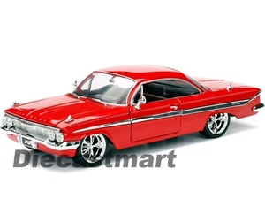 JADA 1:24 FAST AND FURIOUS 8 DOMS 1961 CHEVY IMPALA DIECAST CAR MODEL RED 98426 - Picture 1 of 6