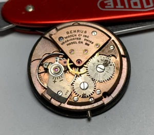 Movimento, quadrante, lancette Benrus 21 Jewels Gents anni '50 modello EM 1D5 - ZECCHETTE - Foto 1 di 16