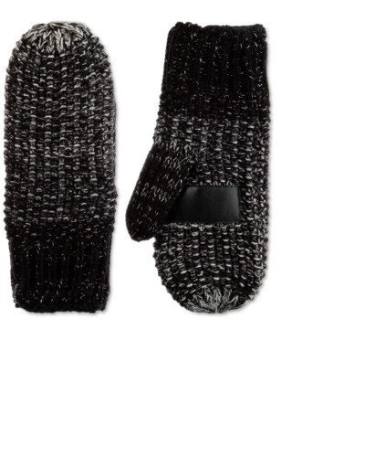 ISOTONER - Женские фирменные акриловые вязаные варежки люрекса, черные, один размер, новые без ценников - Изображение 1 из 1