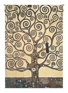 Lebensbaum Klimt Tree of Life Belgian Tapestry Wall Hanging - Picture 1 of 5