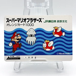 Super Mario Bros Orange Card JR East Blooper,Cheep Cheep Nintendo Japan No.3 - Picture 1 of 8