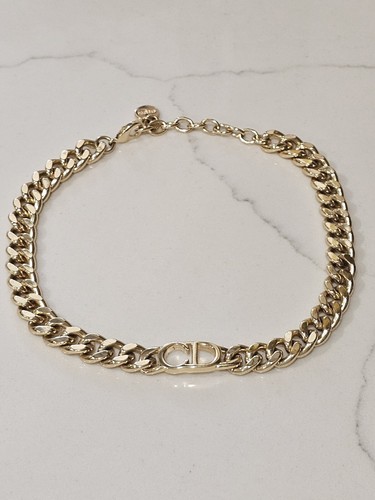 Collana Christian Dior Ballerina Etoile G CD Logotipo Catena Accessorio Choker