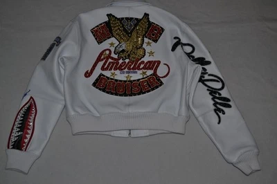 Chaqueta de CUERO para mujer Pelle Pelle American Bruiser recortada BLANCA NUEVA CON ETIQUETAS Foto 1 de 4