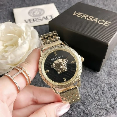 Versace clássico relógio de quartzo mostrador pulseira liga premium 40mm conjunto completo com caixa - Imagem 1 de 4