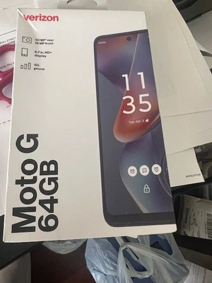 Brand New Motorola Moto G 2025 XT2513V 6.7" 50MP 64GB Blue - Verizon Prepaid - Image 1 of 2