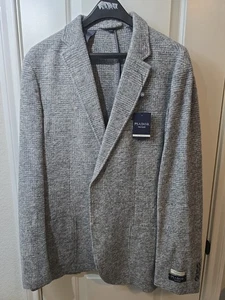 Jos. A. Bank Traveler Herren Blazer grau kariert 46 L Wollmischung Strick Jacke Neu mit Etikett - Bild 1 von 14