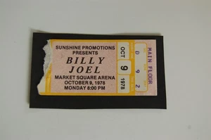 October 9, 1978 Billy Joel Concert Ticket - Market Square Arena Indianapolis - Picture 1 of 2