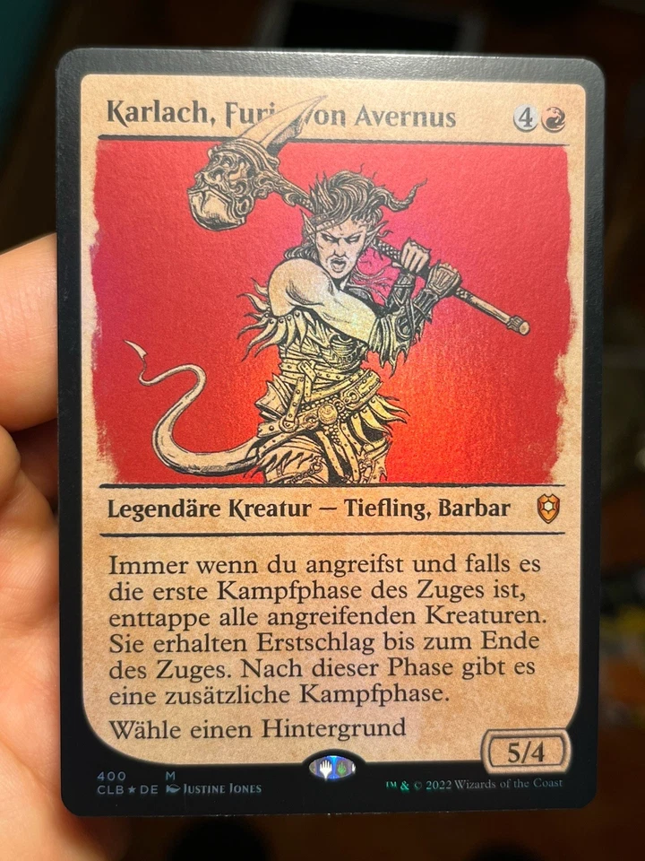GERMAN Showcase Foil Karlach, Fury of Avernus • Pack Fresh • Mtg (1684) - Image 1 of 4
