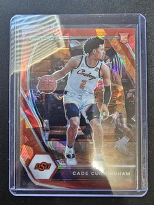 2021 2021-22 Panini Prizm Draft Picks Cade Cunningham RC #1 Red Cracked Ice - Foto 1 di 2