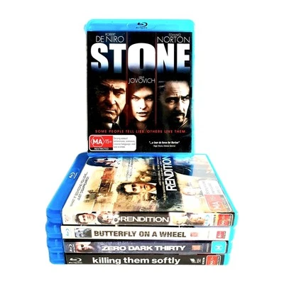 Stone Blu-ray 5 x Movie Mixed Gift Bundle, Action, Thriller, Crime, Region B  - image 1 of 4