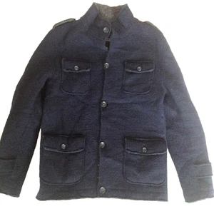 BOSTON W. P. ITALIAN MENS WINTER WOOL JACKET BLAZER NAVY BLUE  XL SLIM - Picture 1 of 12