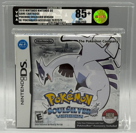 Pokemon SoulSilver Version Nintendo DS Pokewalker Bundle Sealed VGA 85+ Graded