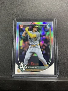 2025 Bowman Chrome Max Muncy #90b Red Rookie Redemption Athletics - Picture 1 of 2