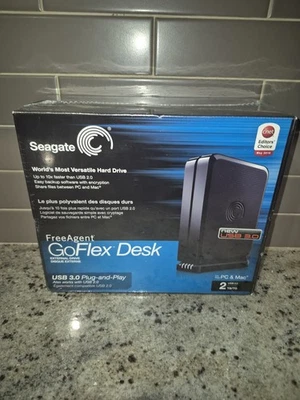 Seagate FreeAgent GoFlex Desk 2TB USB 3.0 External Portable HDD Brand New Sealed - Image 1 of 3