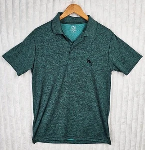 Lucky Horse Green Performance Short Sleeve Polo Shirt Size Medium - Picture 1 of 5